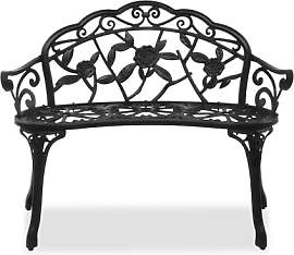 Bonnlo Gartenbank Metall Aluminium Rose,
