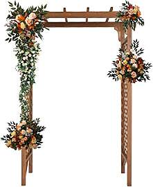 Bonnlo Rosenbogen Holz mit Rankgitter,