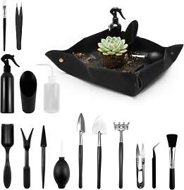 Bonsai Werkzeug Set, 16 Stück Mini Pflanzen