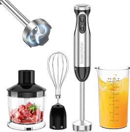 Bonsenkitchen Pürierstab, 4-en-1 Stabmixer