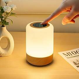 Bonsery LED Nachttischlampe Touch Dimmbar, USB