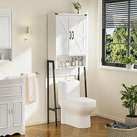 BonVache Holz Toilettenregal mit Türen,