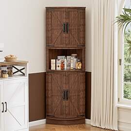 BonVache Küchenschrank Hoch, Eckschrank,