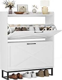 BonVache Schuhschrank schmal, Schuhkipper mit 2