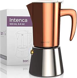 bonVIVO Espressokocher Induktion Edelstahl 2