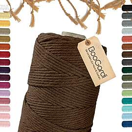 BooGardi Makramee Garn · viele Farben · Braun