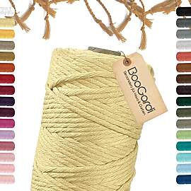 BooGardi Makramee Garn · viele Farben · Hellgelb 