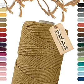 BooGardi Makramee Garn · viele Farben · Senfgelb 