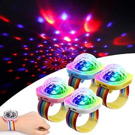 BORDEAG LED Disco Ball Licht: 4 Stück Tragbare