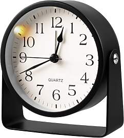 BORDEAG Wecker Analog - Ohne Ticken Mit