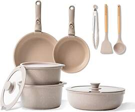 BOREINE Topfset Pfannenset 14-Teilig, Pfannen mit