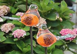 Bornhöft 2er Set Gartenstecker Glasvogel Deko