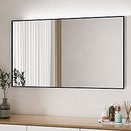 Boromal Spiegel Schwarz 120x70cm Rechteckiger