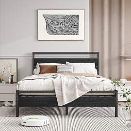 BORPHOM Bett 140x200cm,Metallbett Jugendbett