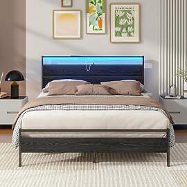 BORPHOM Metallbett 140x200 Bettrahmen mit