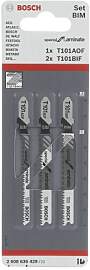 Bosch 3x PRO Laminate Stichsägeblatt-Set, 3-tlg., 