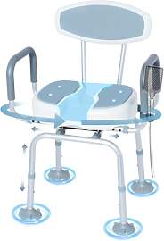 Bostar 360° Drehbarer Duschstuhl Duschsitz,