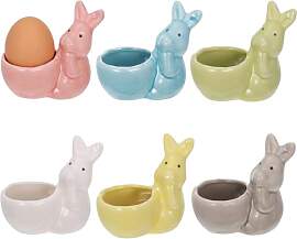 BOUTICOL 6er Set Ostern Kaninchen Porzellan