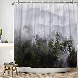 Bovlleetd Wald Duschvorhang 152x183 cm Natürliche 