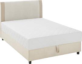 Boxbett "Borgholm", beige, B:141cm