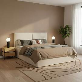 Boxbett Imola Creme ca. 180x200 cm mit Topper