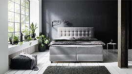 Boxbett "LILO", grau, B:187cm L:213cm,
