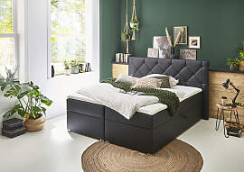 Boxbett "Meike", schwarz, B:160cm
