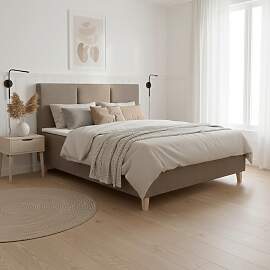 Boxbett Monza Braun ca. 180x200 cm mit Topper