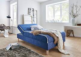Boxbett "Sababa", blau, B:120cm L:200cm, 