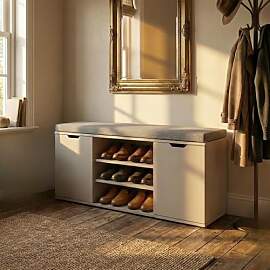 BOXIMO Schuhschrank mit Sitzbank, 103 x 30 x 46