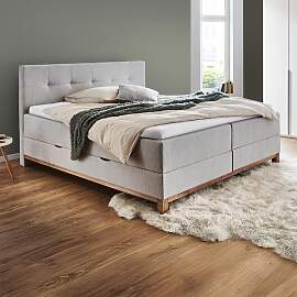 Boxspringbett Alamea Webstoff mit Bettkasten