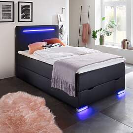 Boxspringbett Andrik Kunstleder mit Beleuchtung