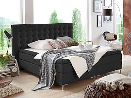 Boxspringbett "Anni", schwarz, B:160cm