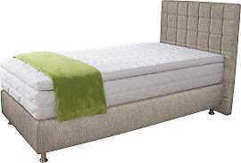 Boxspringbett, beige, B:105cm L:210cm,