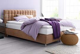 Boxspringbett, braun, B:215cm L:210cm,