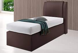 Boxspringbett, braun, Liegefläche B/L: 90cm x