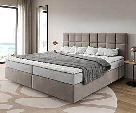 Boxspringbett Dream-Fine Mikrofaser Beige 200x200