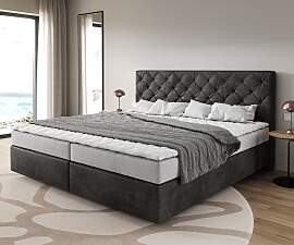 Boxspringbett Dream-Great Mikrofaser Anthrazit