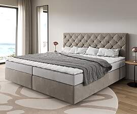 Boxspringbett Dream-Great Mikrofaser Beige 200x200 