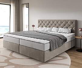 Boxspringbett Dream-Great Mikrofaser Beige 200x200 