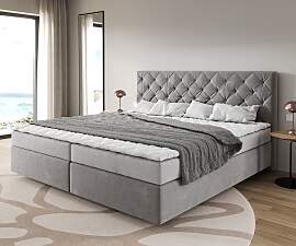 Boxspringbett Dream-Great Mikrofaser Grau 200x200