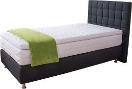 Boxspringbett, grau (anthrazit), B:115cm L:210cm,