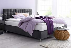 Boxspringbett, grau (anthrazit), B:215cm L:210cm,