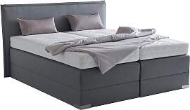 Boxspringbett, grau (anthrazit), Liegefläche B/L: 