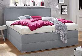 Boxspringbett, grau, Liegefläche B/L: 90cm x