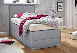 Boxspringbett, grau, Liegefläche B/L: 90cm x