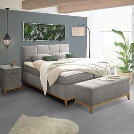 Boxspringbett Jared Microvelours 180x200cm