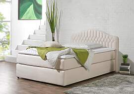 Boxspringbett MAINTAL, beige (creme), Liegefläche 