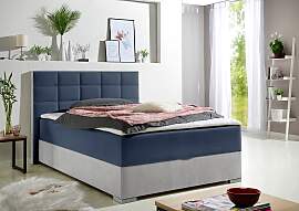 Boxspringbett MAINTAL, blau, L:210cm, Bezug