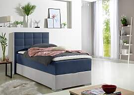 Boxspringbett MAINTAL, blau, L:210cm, Bezug